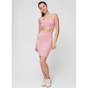 Wilfred FREE | Perla Cutout Mini Dress Size XXS Pastel Rose Pink Aritzia